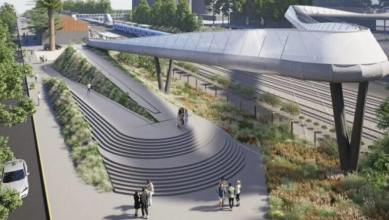 El mega proyecto de Nuevo Caseros: así será el moderno puente peatonal que unirá ambos lados de la ciudad