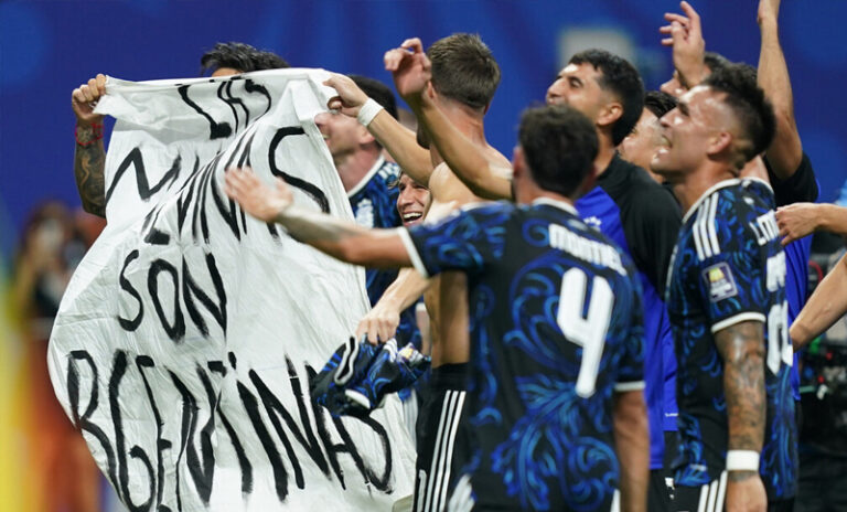 Ex combatientes agradecieron «el coraje» de los jugadores por su reivindicación de la causa Malvinas