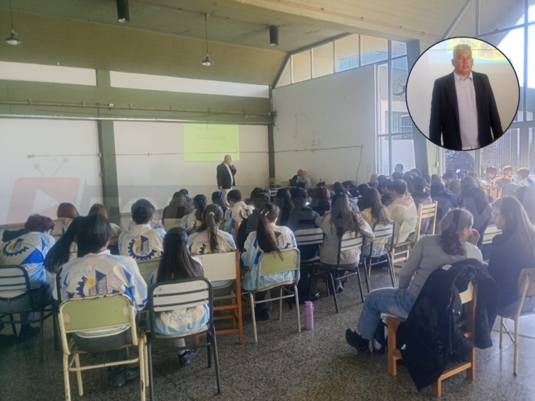 🔴 SÁENZ PEÑA | Alumnos de la EET N° 22 recibieron una charla sobre construcción de veredas